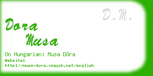 dora musa business card